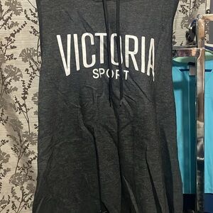 Victoria Sport Gray Sleeveless Hoodie